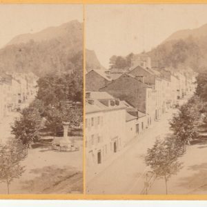 Photo albumine Stéréo 1870 Bearn Eaux Bonnes , stéréoscopique 9X17,5cm