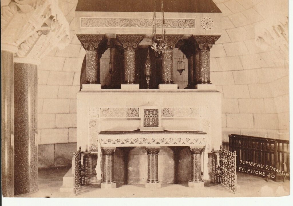 TIRAGE PHOTO	ALBUMINE 1880 	Basilique Saint-Martin de Tours format 11X17cm
