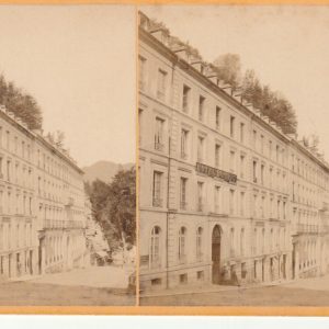 Photo albumine Stéréo 1870 BEARN LES EAUX BONNES , stéréoscopique 9X17,5cm
