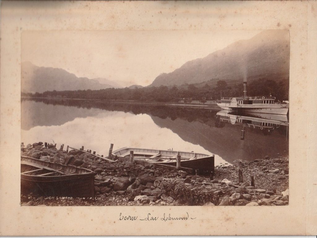 PHOTO ALBUMINE CARTON RECTO VERSO 1880 ECOSSE PHOTO 13X19cm