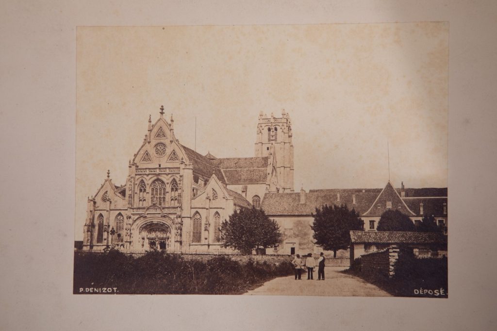 PHOTO	ALBUMINE P.DENIZOT 1880	Monastère royal Brou à Bourg-en-Bresse 13,5X18,5CM
