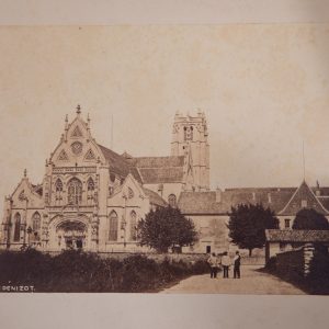 PHOTO	ALBUMINE P.DENIZOT 1880	Monastère royal Brou à Bourg-en-Bresse 13,5X18,5CM