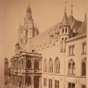 PHOTO	ALBUMINE TAMPON MONTBRUN 1860 ALLEMAGNE COLOGNE HOTEL DE VILLE 18X23CM