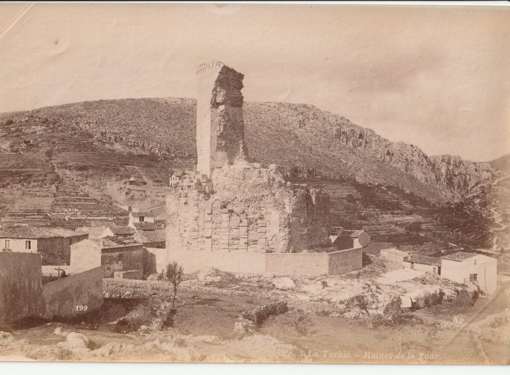 la Turbie La Tour d'Auguste TIRAGE PHOTO	ALBUMINE 1880 PAYSAGE FRANCE 12X18cm