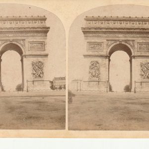 Photo albumine Stéréo 1870 PARIS ARC DE TRIOMPHE , stéréoscopique 8,5X17cm