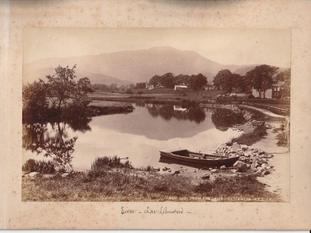 PHOTO ALBUMINE CARTON RECTO VERSO 1880 ECOSSE PHOTO 13X19cm