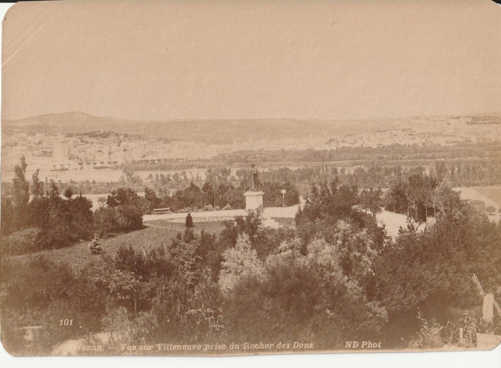 VILLENEUVE   ALBUMINE 1880 PAYSAGE FRANCE 12X17cm