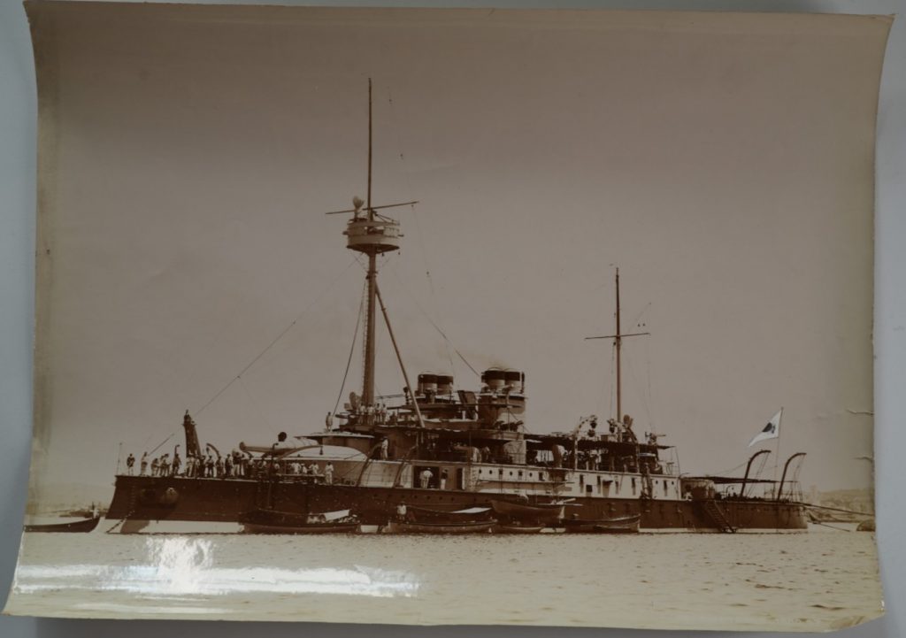 PHOTO citrate	France	BATEAU MILITAIRE	22X28CM	1900 LE RICHELIEU