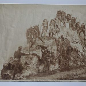 TIRAGE PHOTO	Albumoine Photo : Jean Gilletta 1880	CHASSEURS ALPINS 20x27cm