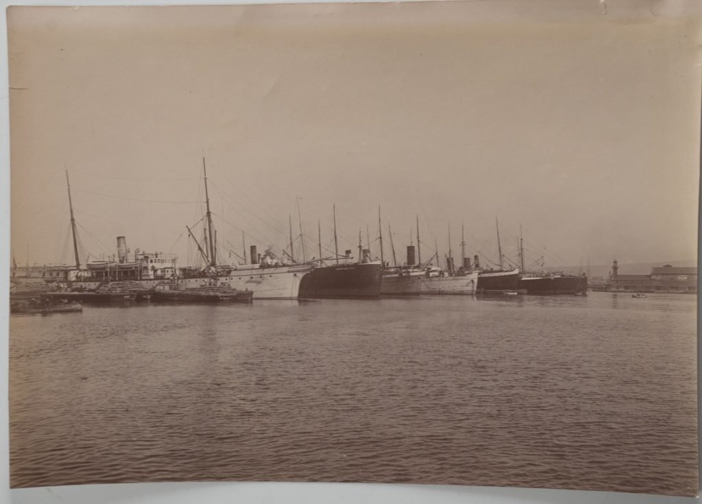 photo Argentique	France	Marseille le port bateau	12X17cm	1900