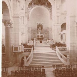 TIRAGE PHOTO	ALBUMINE 1880 	Basilique Saint-Martin de Tours format 11X17cm