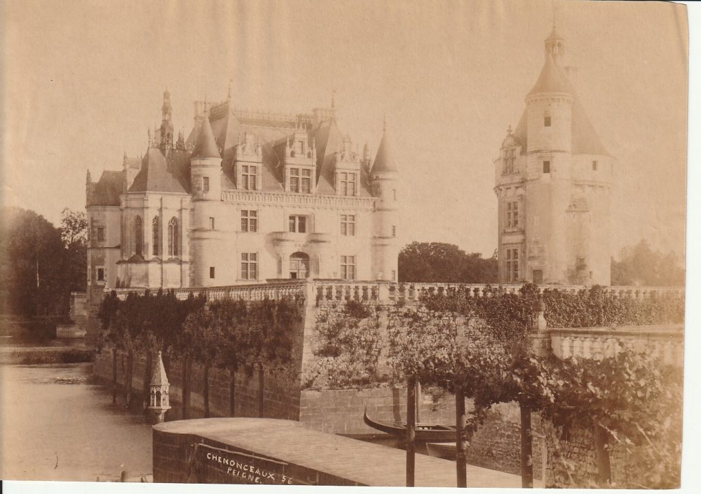 PHOTO ALBUMINE 1880 PEIGNE CHATEAU DE LA LOIRE FRANCE 11X17cm CHENONCEAUX