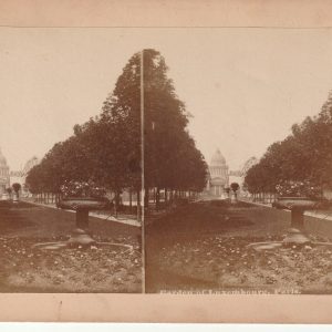 Photo albumine Stéréo FORMAT ATYPIQUE 11X17cm  1870 JARDIN DU LUXEMBOURG
