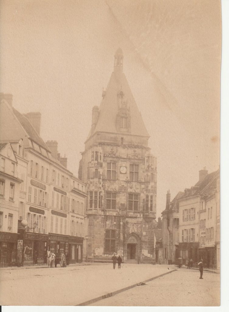 Dreux l'ancien hôtel de ville ALBUMINE 1880 PAYSAGE FRANCE 12X17cm