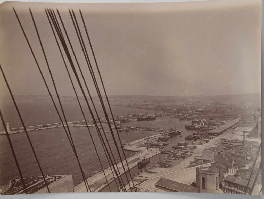 photo Argentique	France	Marseille le port bateau	12X17cm	1900