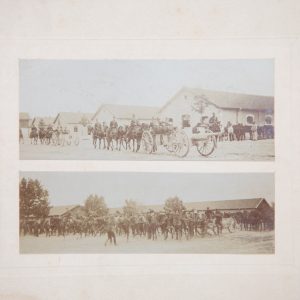 PHOTO ARGENTIQUE  MILITARIA FORMAT 8,5X11,5cm CIRCA 1890 MILITAIRE DEFILE