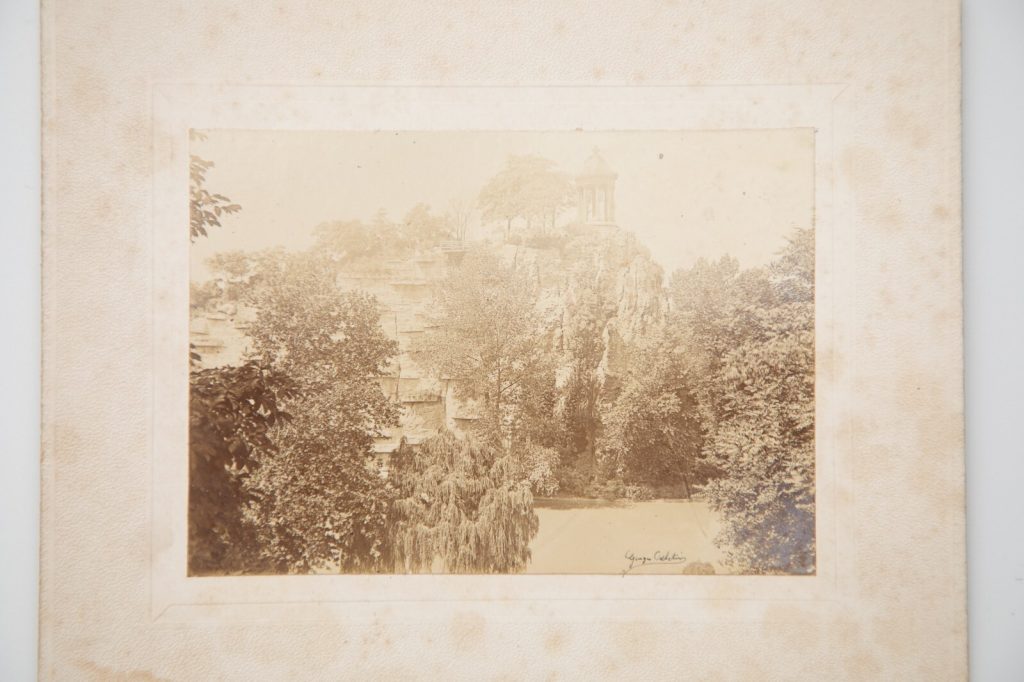 PHOTO ARGENTIQUE  PARIS FORMAT 8,5X11,5cm CIRCA 1890 BUTTE CHAUMONT