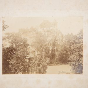 PHOTO ARGENTIQUE  PARIS FORMAT 8,5X11,5cm CIRCA 1890 BUTTE CHAUMONT