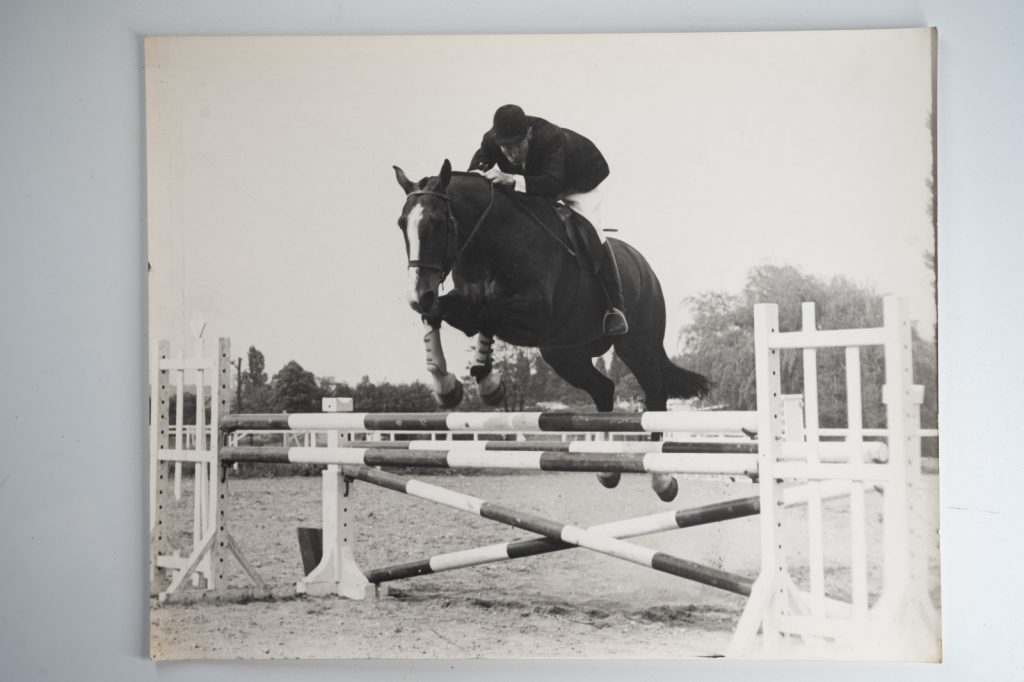 PHOTO Argentique France Equitation cheval saut d'obstacles 24X29cm 1970