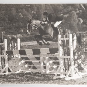 PHOTO Argentique	France	Equitation cheval saut d'obstacles	24X29cm	1970
