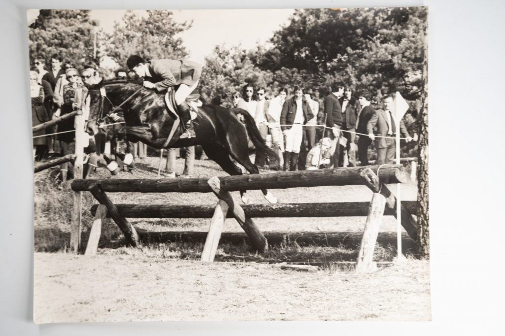 PHOTO Argentique France Equitation cheval saut d'obstacles 24X29cm 1970