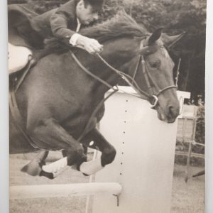 PHOTO Argentique	France	Equitation cheval saut d'obstacles	24X29cm	1970