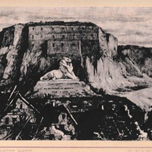 CDV circa 1880 France, reproduction d un dessin du lion de Belfort
