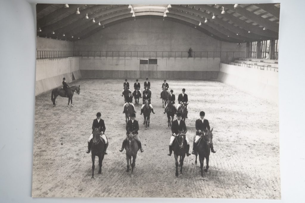 PHOTO Argentique France Equitation cheval ENTRAINEMENT 24x30cm 1970