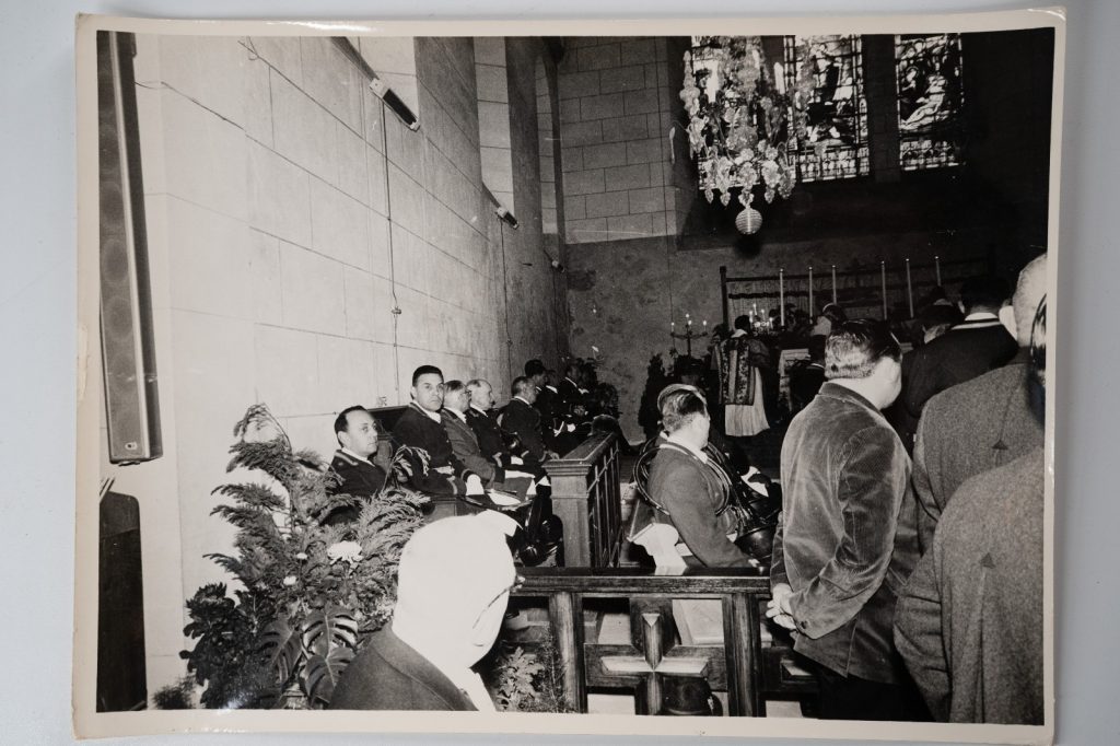 PHOTO Argentique chasse à courre vénerie cheval MESSE 18X24cm 1970