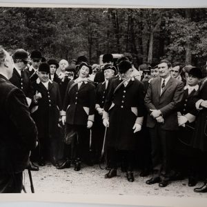 PHOTO Argentique chasse à courre vénerie cheval 18X24cm 1970