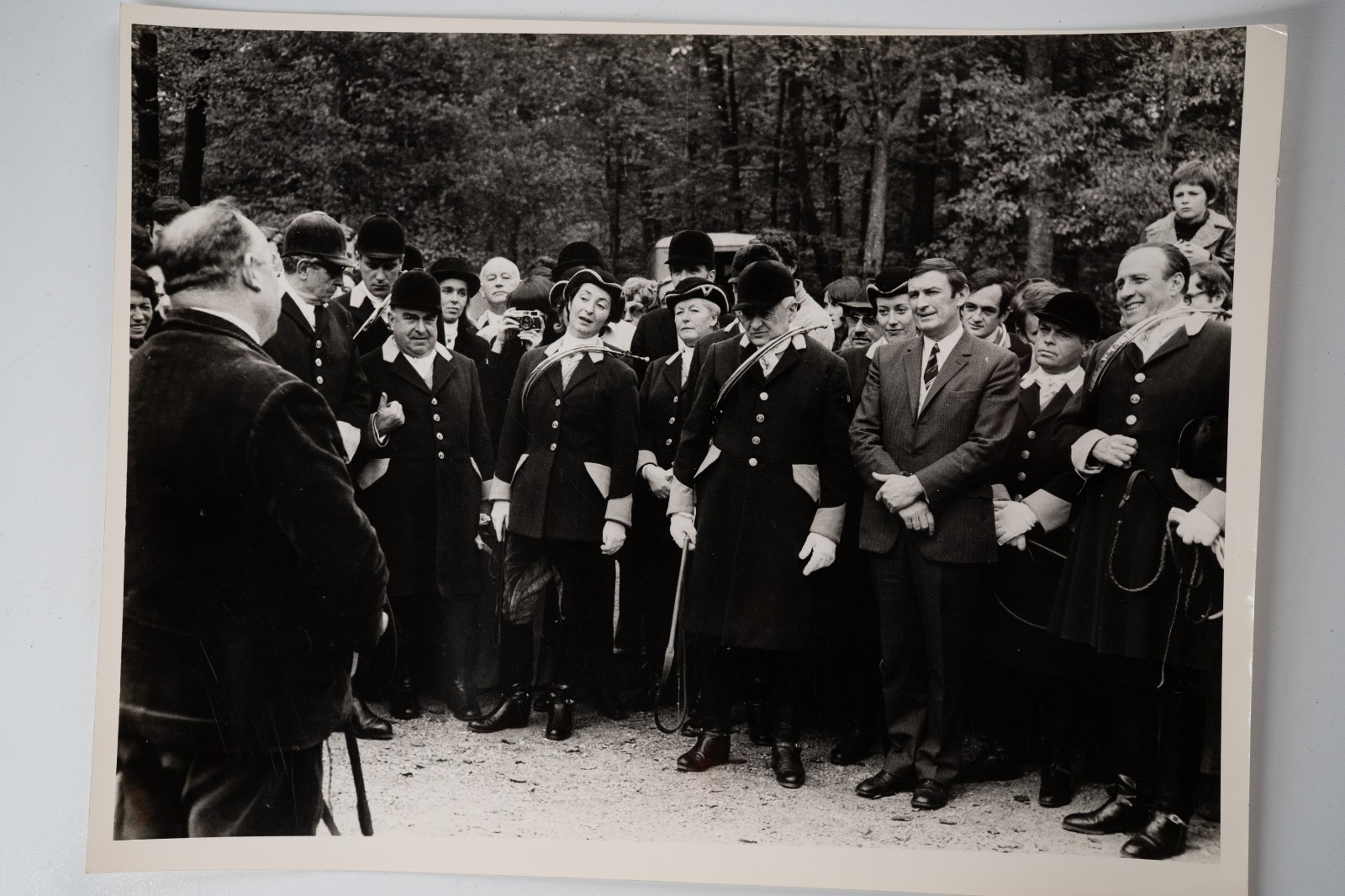 PHOTO Argentique chasse à courre vénerie cheval 18X24cm 1970