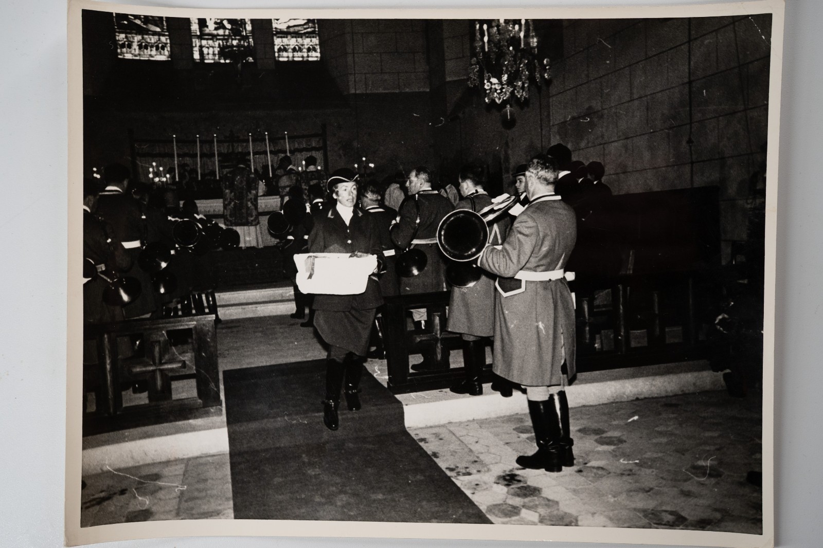 PHOTO Argentique chasse à courre vénerie cheval 18X24cm 1970