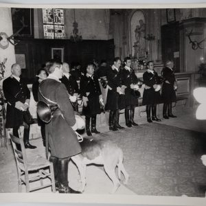 PHOTO Argentique chasse à courre vénerie cheval 18X24cm 1970