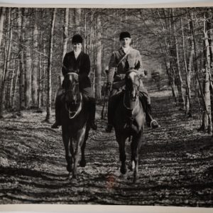 PHOTO Argentique chasse à courre vénerie cheval 18X24cm 1970