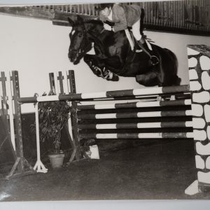 PHOTO Argentique	France	Equitation cheval saut d'obstacles	18X24cm	1970