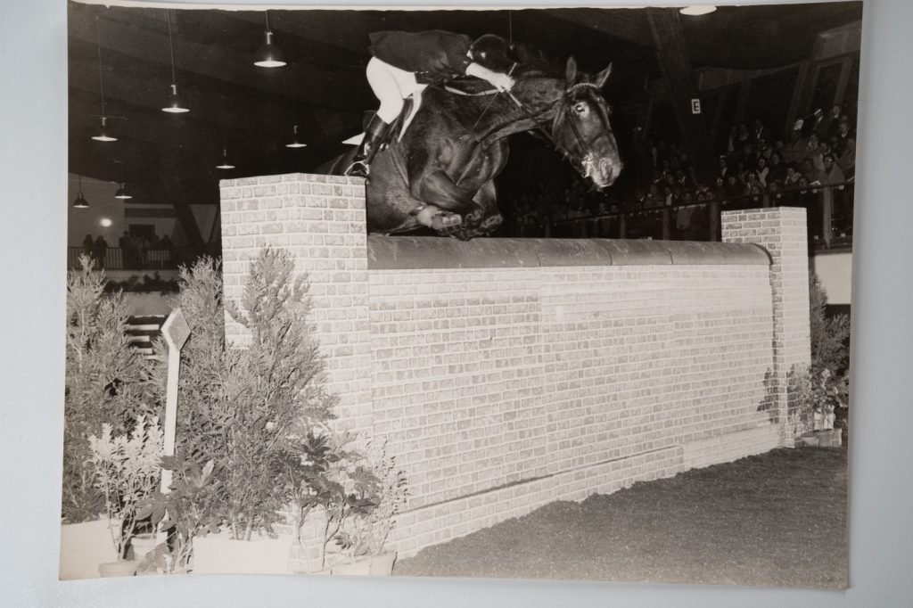 PHOTO Argentique France Equitation cheval saut d'obstacles 18X24cm 1970