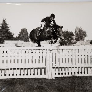 PHOTO Argentique	France	Equitation cheval saut d'obstacles	18X24cm	1970