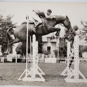 PHOTO Argentique	France	Equitation cheval saut d'obstacles	18X24cm	1970