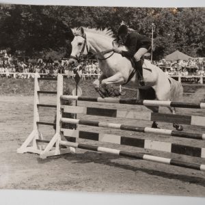 PHOTO Argentique	France	Equitation cheval saut d'obstacles	18X24cm	1970