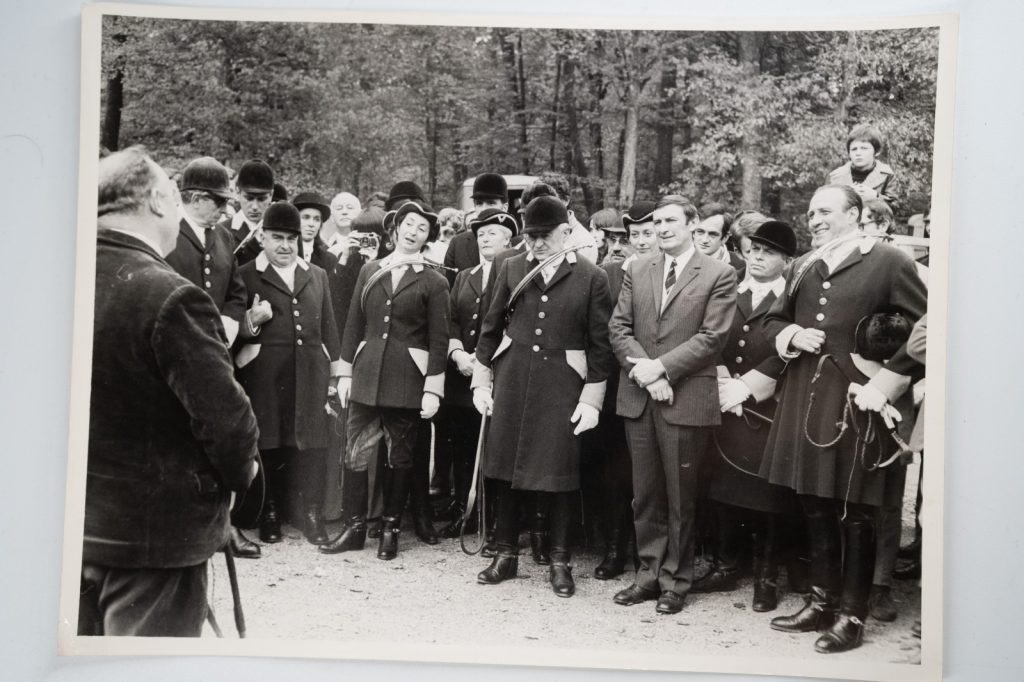 PHOTO Argentique France chasse à courre vénerie cheval 18X24cm 1960