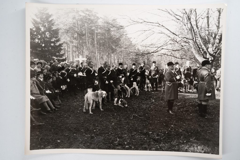 PHOTO Argentique France chasse à courre vénerie cheval 18X24cm 1960