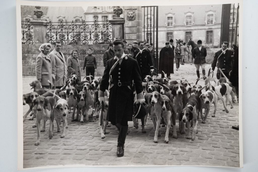PHOTO Argentique France chasse à courre vénerie cheval 18X24cm 1960