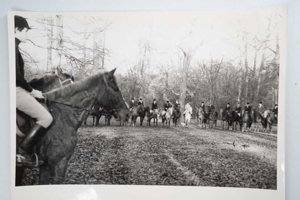 PHOTO Argentique France chasse à courre vénerie cheval 18X24cm 1960