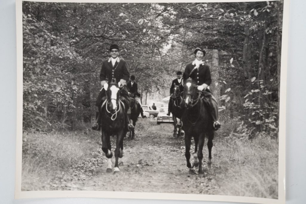 PHOTO Argentique France chasse à courre vénerie cheval 18X24cm 1960