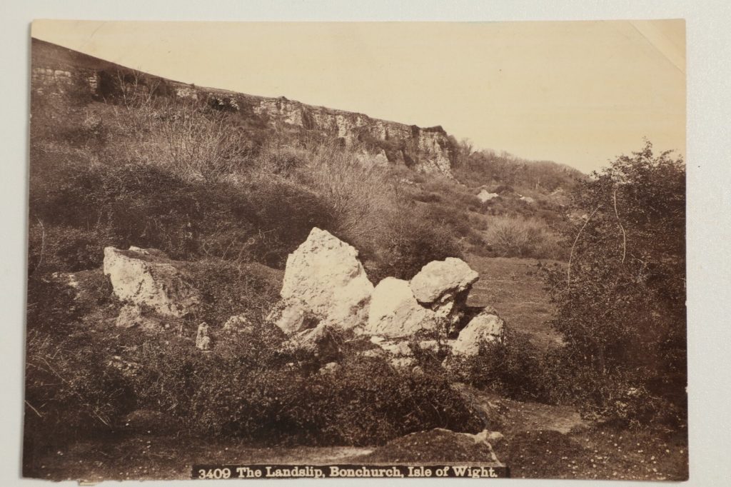 photo albumine  PAYSAGE, sur l'île de Wight format 11X16CM