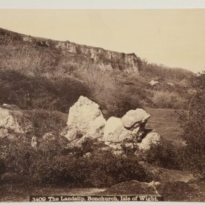 photo albumine  PAYSAGE, sur l'île de Wight format 11X16CM