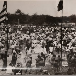 Photo Argentique	Afrique	Manifestation Leopoldville Congo 	12X17cm	1960