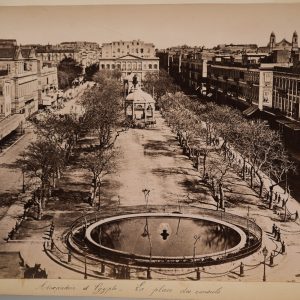TIRAGE PHOTO Albumine	Egypte	Alexandrie Place des consuls	20X28cm	1870