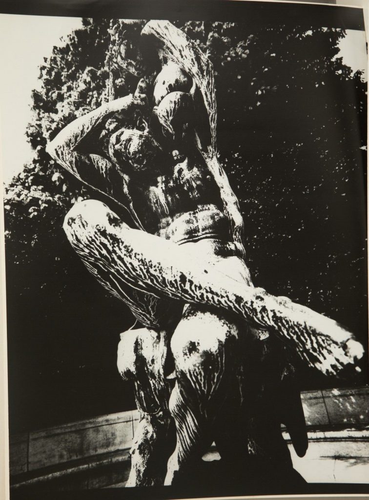 TIRAGE PHOTO argentique papier mate amateur 1980--30X40cm STATUE
