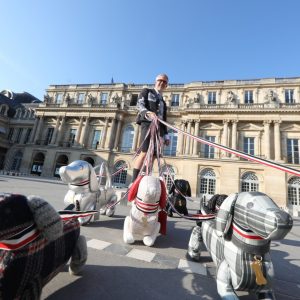 Tirage photo argentique  amusant photo Paris chien en peluche 20X30cm